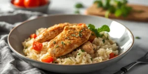 Creamy Ranch Chicken Tomato Rice Bowl With Juicy Tomatoes