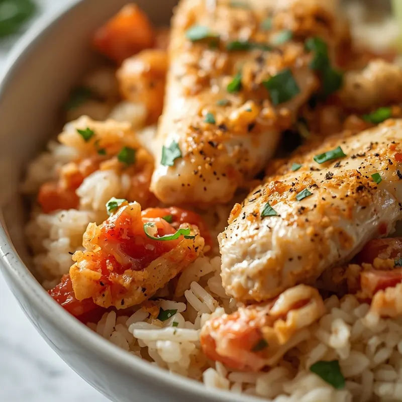 Creamy Ranch Chicken Tomato Rice Bowl With Juicy Tomatoes