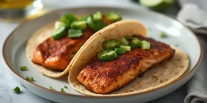 Crispy Blackened Salmon Tacos for Easy Taco Nights