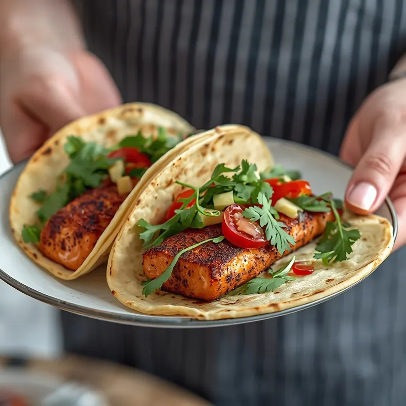 Crispy Blackened Salmon Tacos for Easy Taco Nights