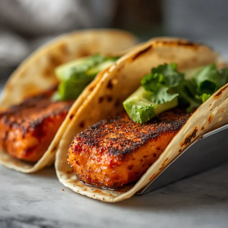 Crispy Blackened Salmon Tacos for Easy Taco Nights
