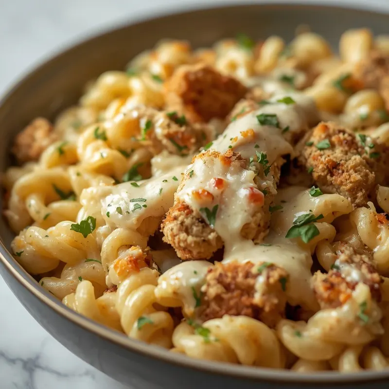 Crispy Chicken Caesar Pasta Salad for Easy Dinners