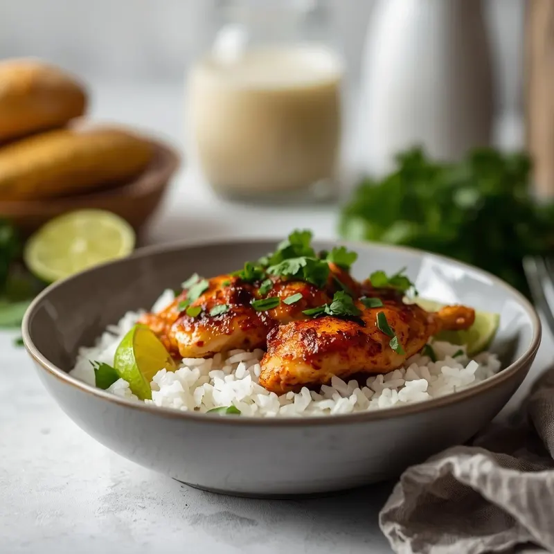 Smoky Crockpot Cilantro Lime Chicken Bowls for Meal Prep