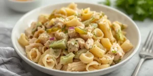 Loaded Dill Pickle Chicken Pasta Salad for Meal Prep