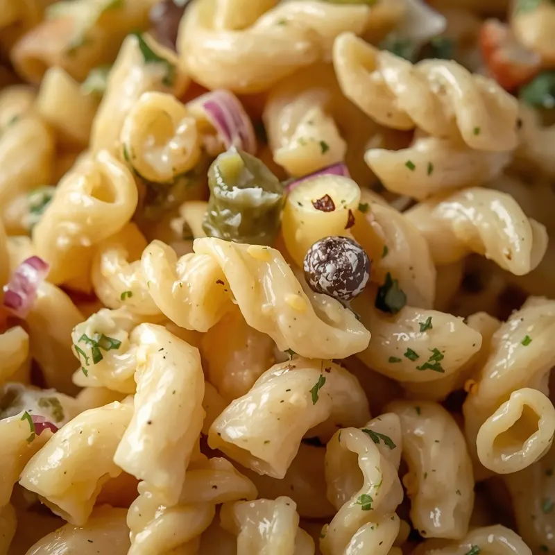Creamy Dill Pickle Pasta Salad for Summer Potlucks
