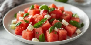 Colorful Greek Watermelon Feta Salad for Potluck Parties