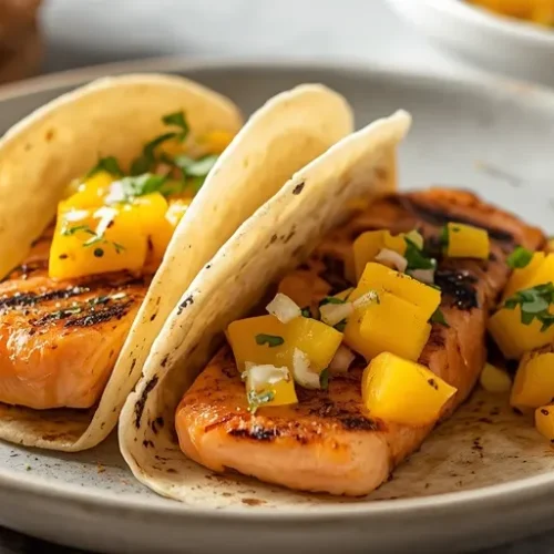 grilled salmon tacos with mango salsa recipe
