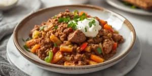 Creamy Ground Beef Bowl