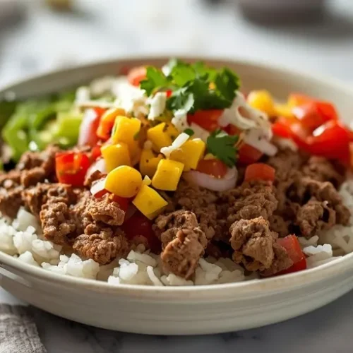 Ground Beef Burrito Bowl recipe