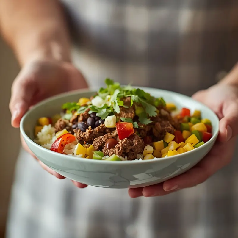 Flavor Packed Ground Beef Burrito Bowl