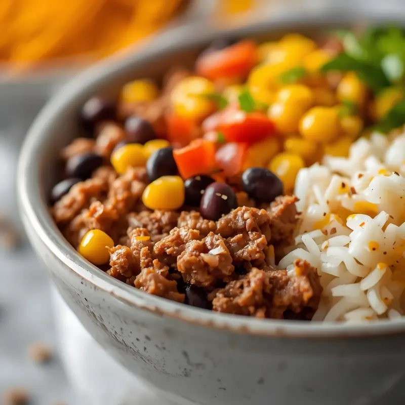 Flavor Packed Ground Beef Burrito Bowl