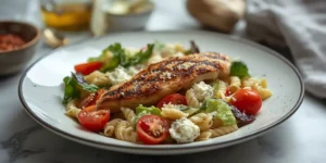 Creamy Chicken Caesar Pasta Salad for Healthy Lunches