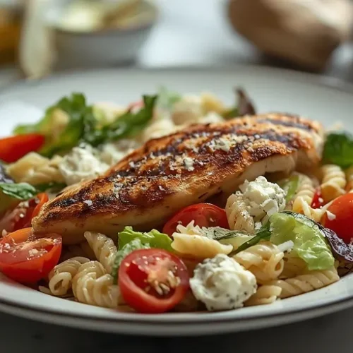 healthy chicken caesar pasta salad recipe