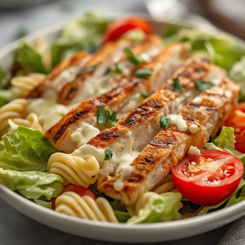 Creamy Chicken Caesar Pasta Salad for Healthy Lunches
