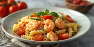 Chilled Cold Shrimp Pasta Salad for Healthy Summer Lunches
