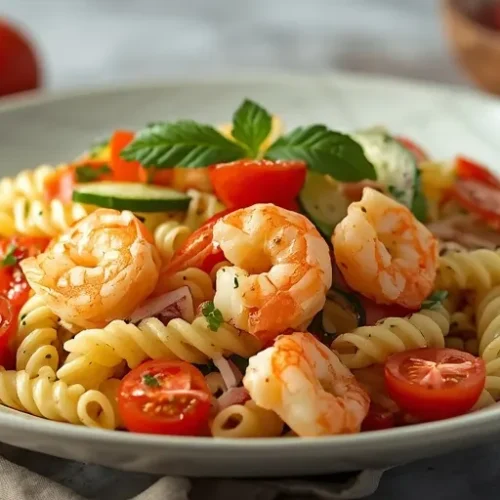 healthy cold shrimp pasta salad recipe