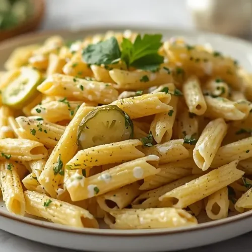 healthy dill pickle pasta salad recipe