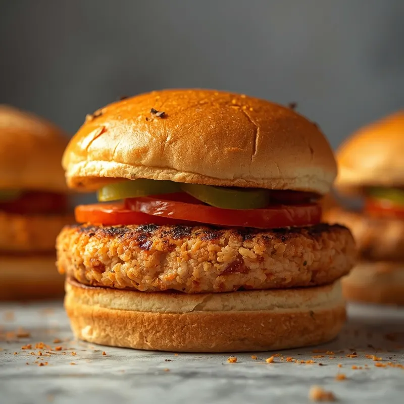 Fresh Healthy Chicken Burgers for Meal Prep
