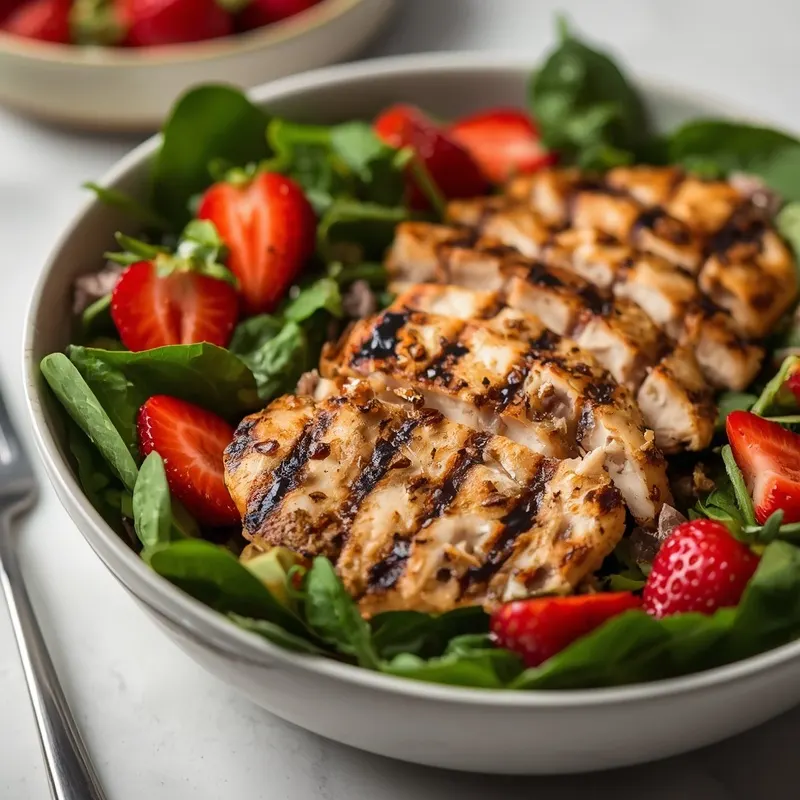 Light Strawberry Chicken Salad Bowls for Healthy Lunches Light Strawberry Chicken Salad Bowls for Healthy Lunches