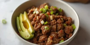 Sweet Spicy Hot Honey Ground Beef Bowl