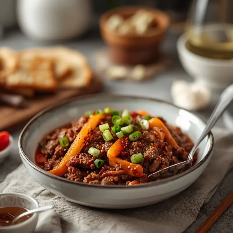 Sweet Spicy Hot Honey Ground Beef Bowl