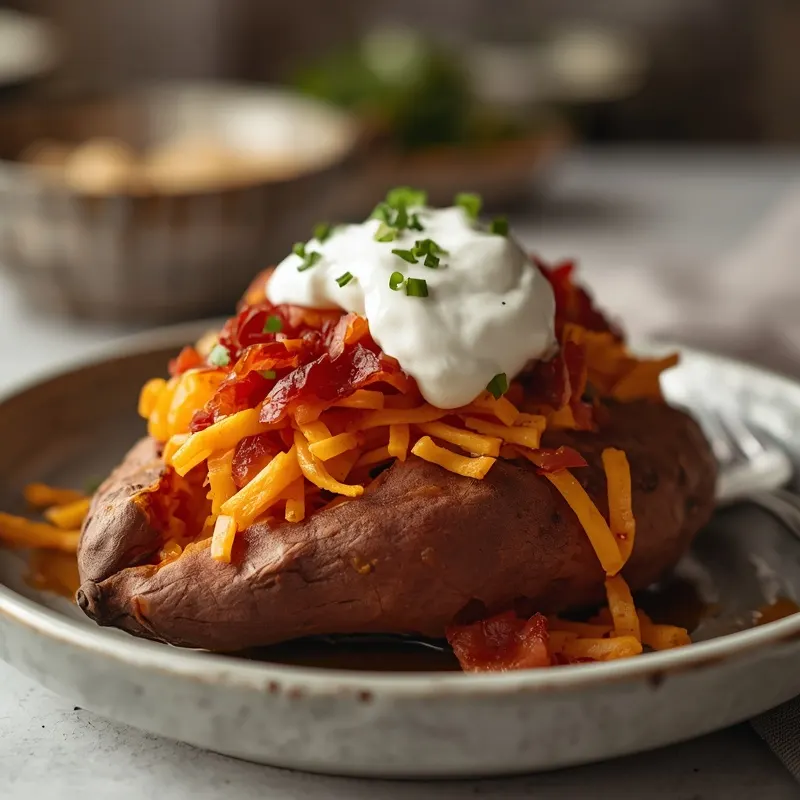 Crispy Loaded Sweet Potato