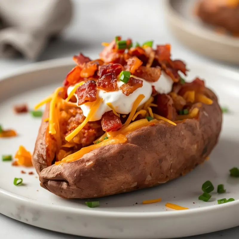 Crispy Loaded Sweet Potato