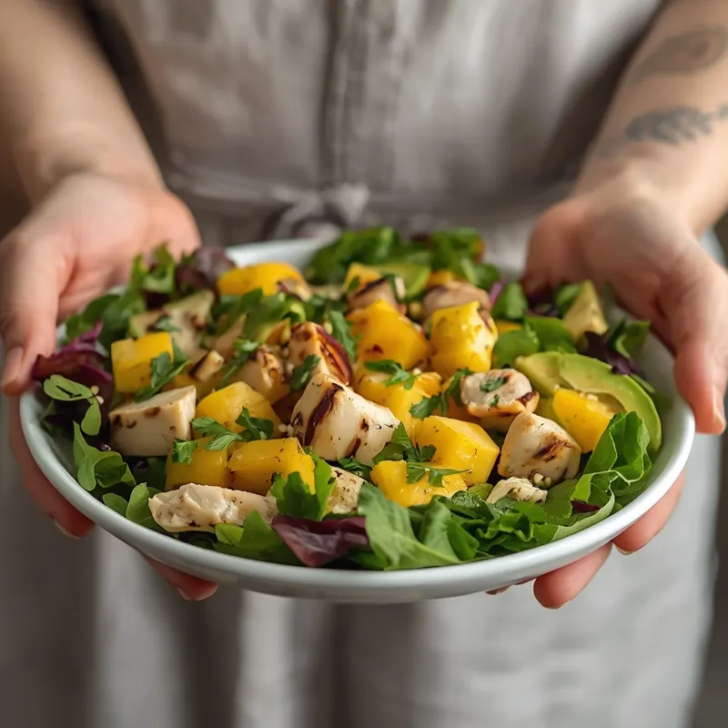 Fresh Mango Chicken Salad with Creamy Avocado