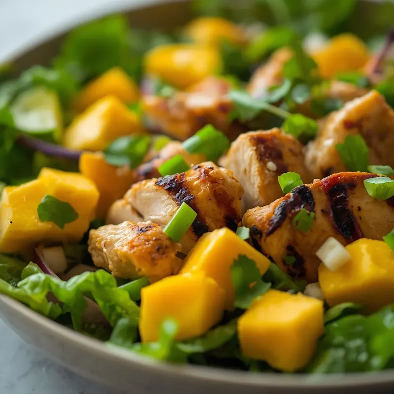 Fresh Mango Chicken Salad with Creamy Avocado