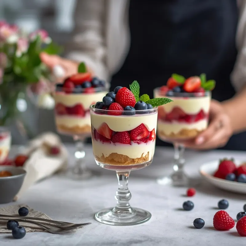 Mini Berry Trifles for Elegant Party Desserts
