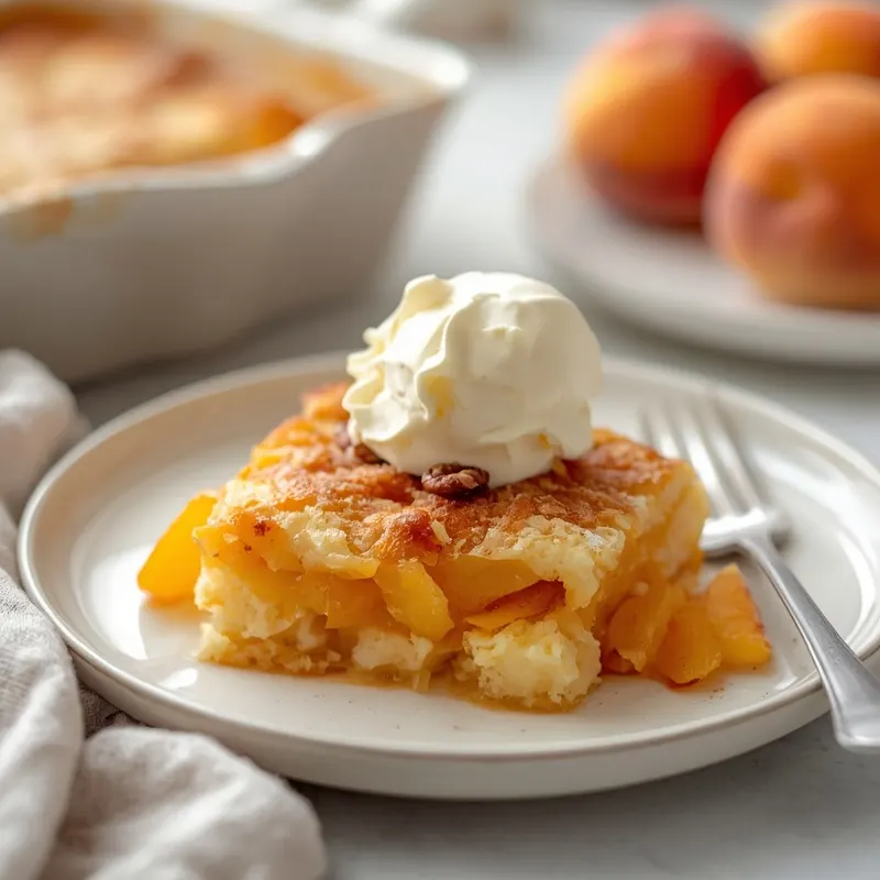 Gooey Peach Cobbler Dump Cake for Cozy Family Nights