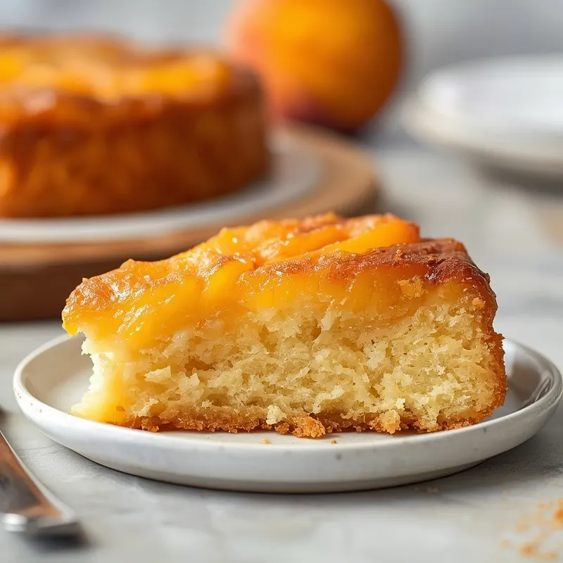 Sweet Peach Upside Down Dump Cake for Summer Parties