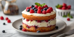 Velvety Raspberry Berry Trifle with Creamy Pudding