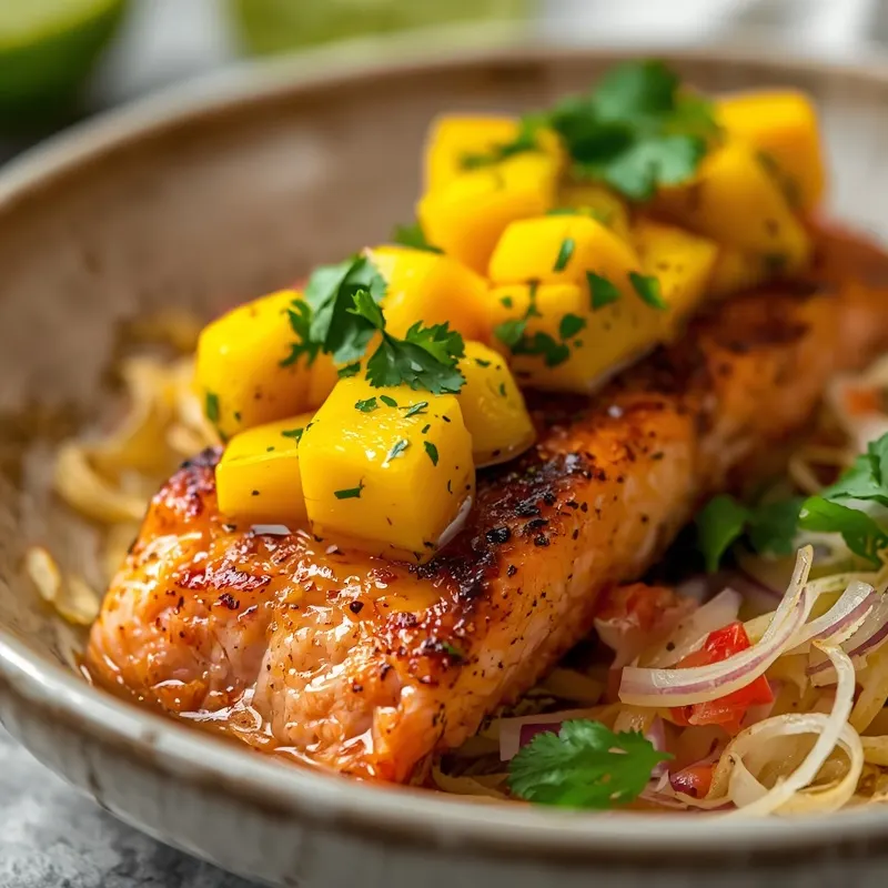 Tropical Salmon Mango Taco Bowls for Easy Meal Prep