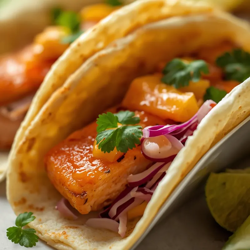 Crunchy Salmon Tacos with Mango Slaw for Summer BBQs Crunchy Salmon Tacos with Mango Slaw for Summer BBQs