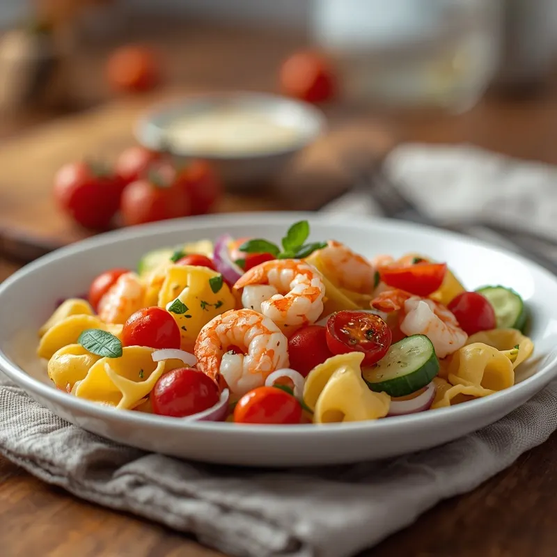 Cold Shrimp Tortellini Pasta Salad for Easy Meal Prep