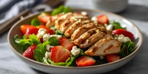 Fresh Strawberry Chicken Salad for Summer Dinners