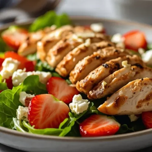 strawberry chicken salad for dinner recipe