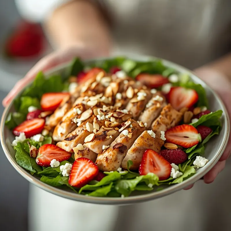 Fresh Strawberry Chicken Salad for Summer Dinners