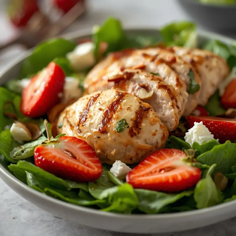 Fresh Strawberry Chicken Salad for Summer Dinners