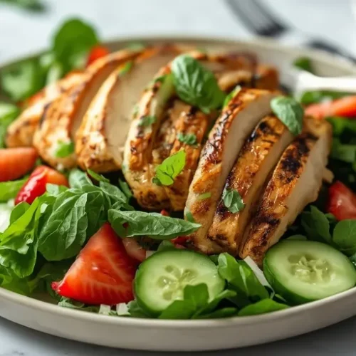strawberry cucumber chicken salad recipe