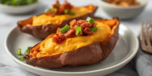 Golden Sweet Potato Boats