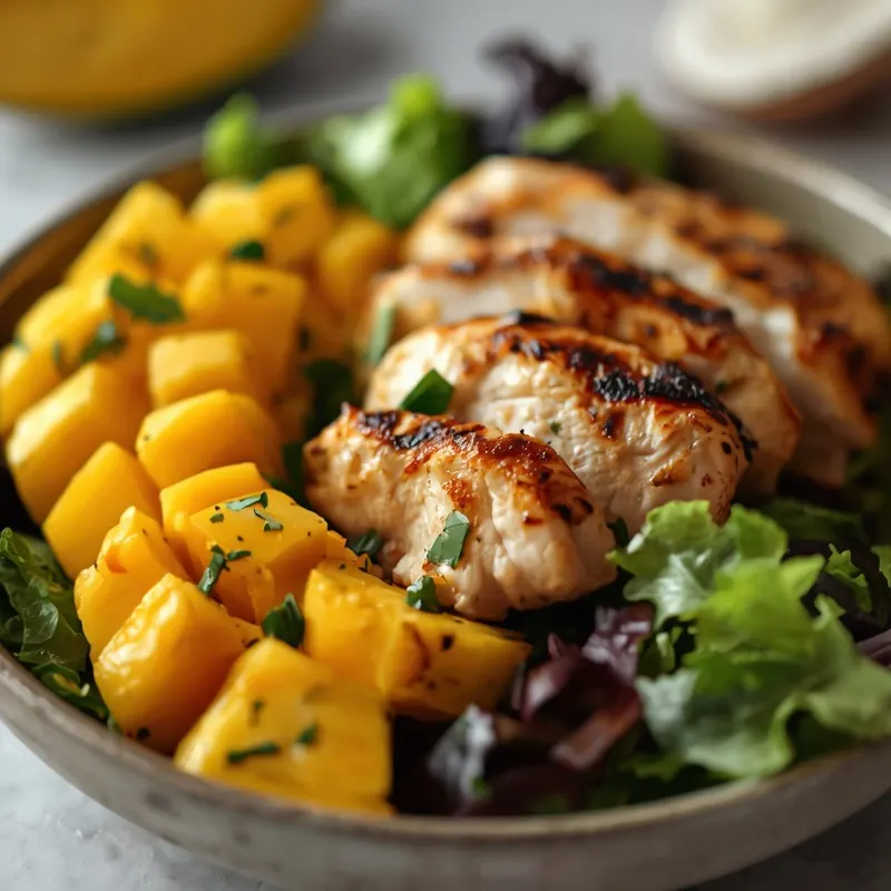 Tropical Mango Chicken Salad for Hot Summer Days