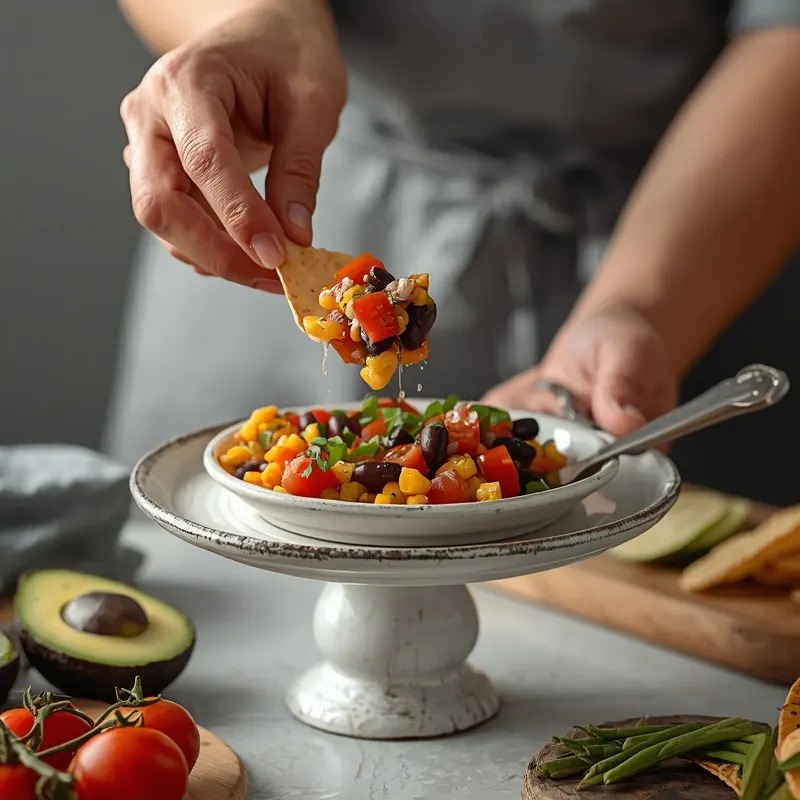 Colorful Cowboy Caviar Cups for Upscale Appetizers Colorful Cowboy Caviar Cups for Upscale Appetizers