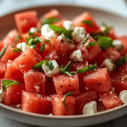 watermelon feta salad for bbq recipe
