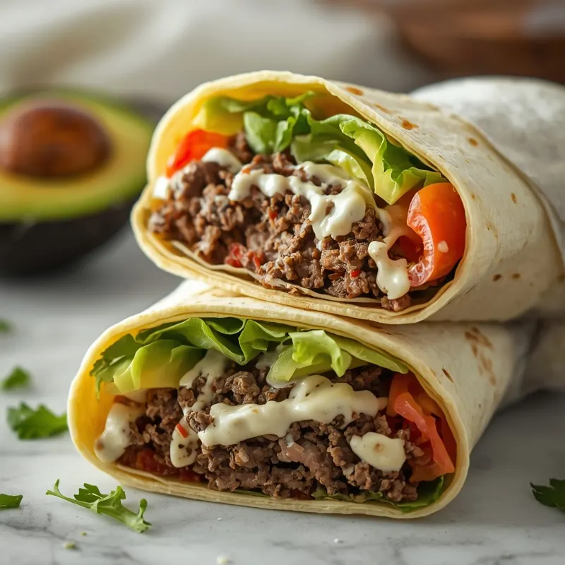 Avocado Ranch Beef Wraps With Creamy Avocado Filling Avocado Ranch Beef Wraps With Creamy Avocado Filling