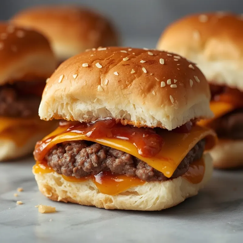 BBQ Beef Pepper Jack Sliders With Melted Pepper Jack