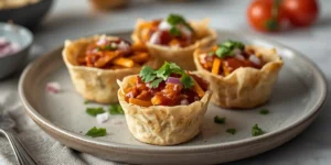 BBQ Chicken Tortilla Cups With Smoky Filling
