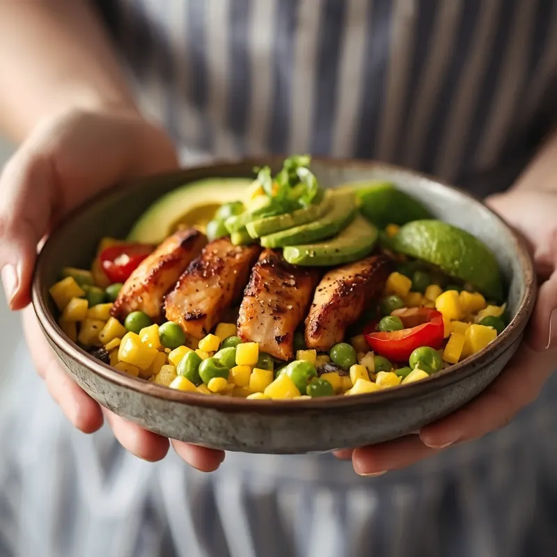 Blackened Chicken Avocado Corn Bowl With Charred Corn Blackened Chicken Avocado Corn Bowl With Charred Corn