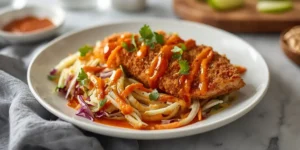 Crispy Buffalo Chicken Crunch Slaw Bowl